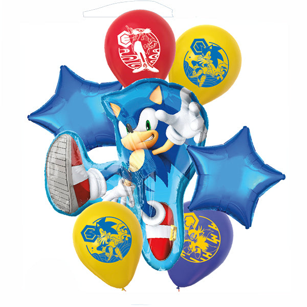 Globo Mylar/Latex  7 Pzas. Sonic 64X71