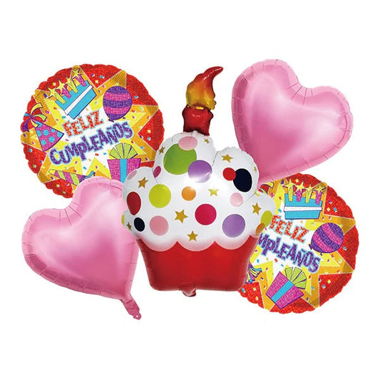 Set de 5 Globos Cupcake