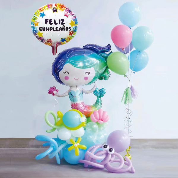 Globo Mylar/Latex 37 Pzas. F.C. Sirena - Globos
