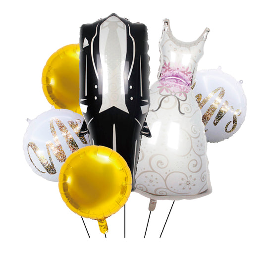 Globo Mylar 5 Pzas. Matrimonio - Globos