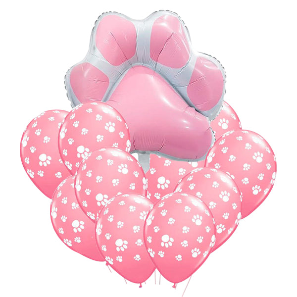 Globo Mylar/Latex Garritas X 11 Rosa - Globos