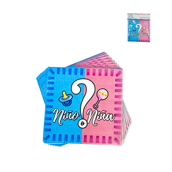 Servilleta revelación de Genero "Niño o Niña" - Vajilla y Mesa