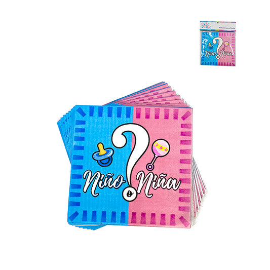 Servilleta revelación de Genero "Niño o Niña"