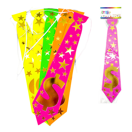 Corbata Fluor Multicolor Signo Cadena X6 - Artículos Luminosos