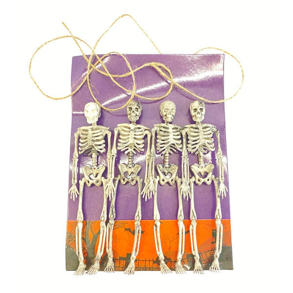 DECORACION HALLOWEEN ESQUELETOS COLGAR X 4