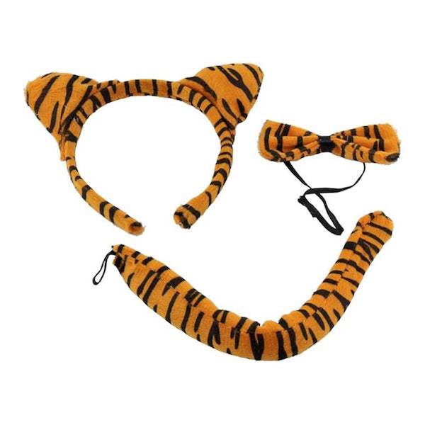 SET CINTILLO ANIMAL 3 PZS TIGRE - Cintillos y Coronas