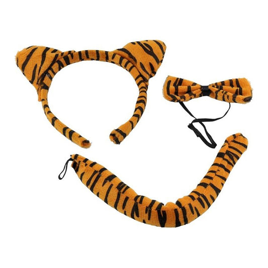 SET CINTILLO ANIMAL 3 PZS TIGRE - Cintillos y Coronas