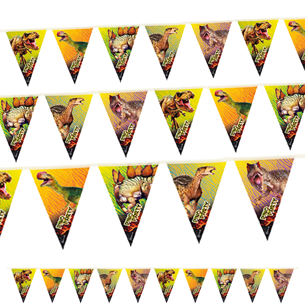 Banderin Triangular Dino Jurasico. - Decoración