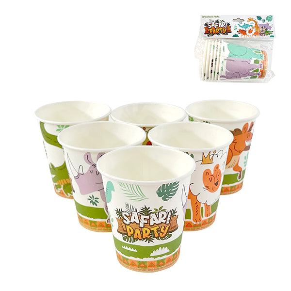 VASO POLIPAPEL SAFARI X6 - Vajilla y Mesa