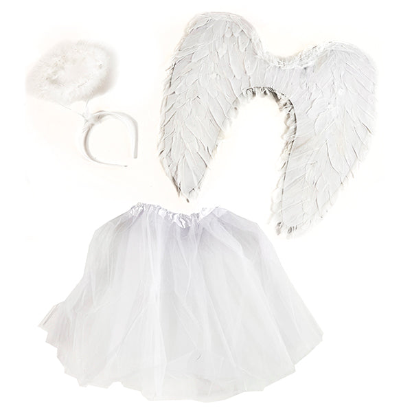 SET ALAS PLUMAS/TUTU/CINTILLO BLANCO - Cintillos y Coronas