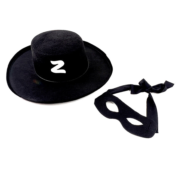 SOMBRERO SIN ANTIFAZ ZORRO - Máscaras y Antifaces