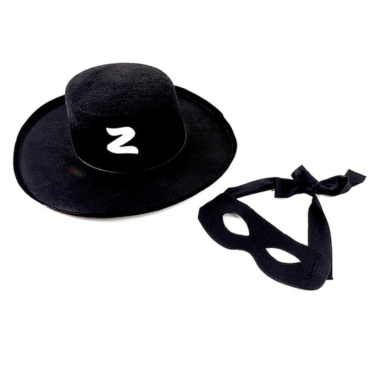 SOMBRERO SIN ANTIFAZ ZORRO - Máscaras y Antifaces