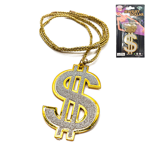 COLLAR SIGNO PESO BRILLANTES 7.5X5 - Accesorios de Disfraz