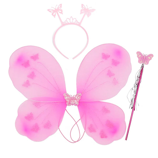 SET ALA/VARITA/CINTILLO ROSA 3 PCS - Cintillos y Coronas