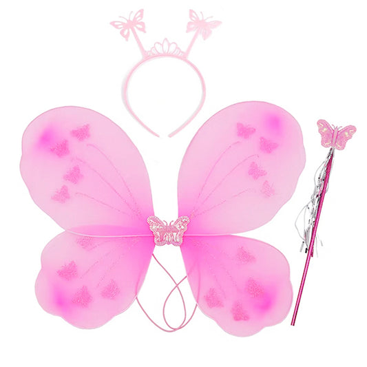 SET ALA/VARITA/CINTILLO ROSA 3 PCS - Cintillos y Coronas