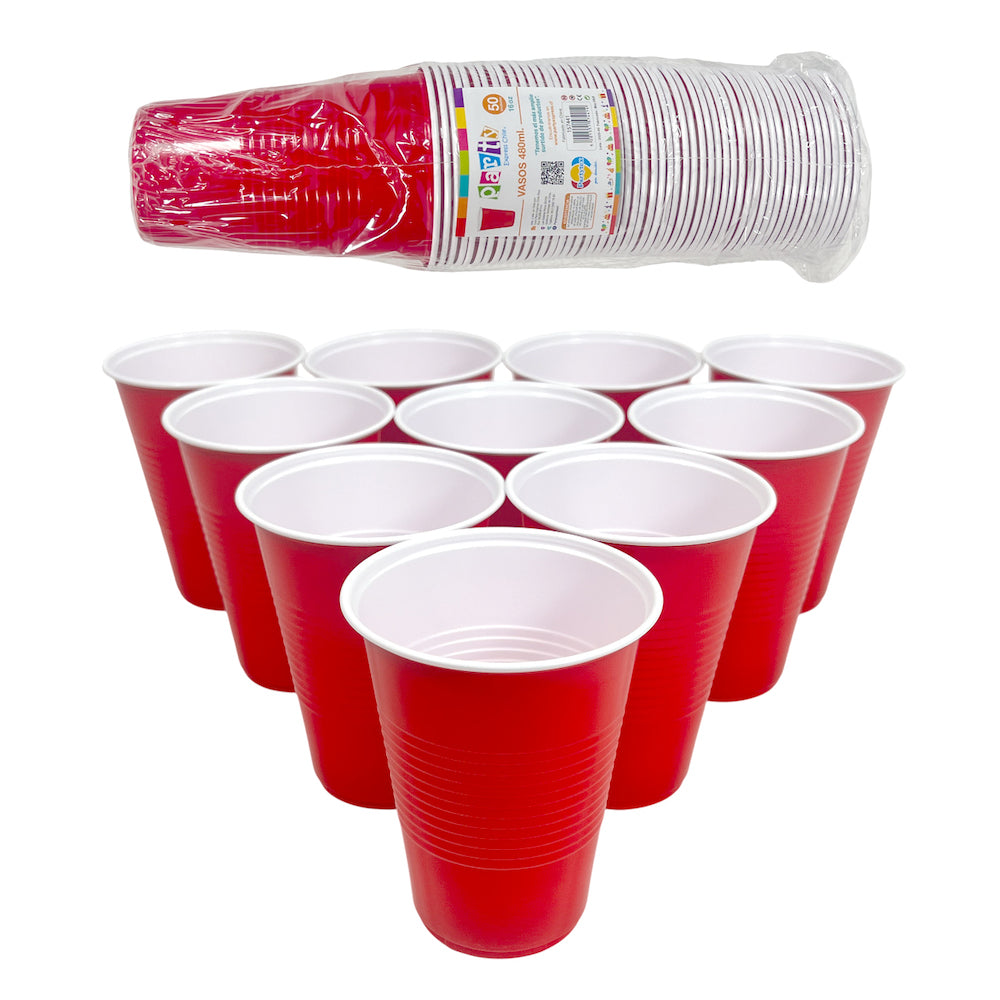 Vaso 480Cc Rojo P.Color X 50