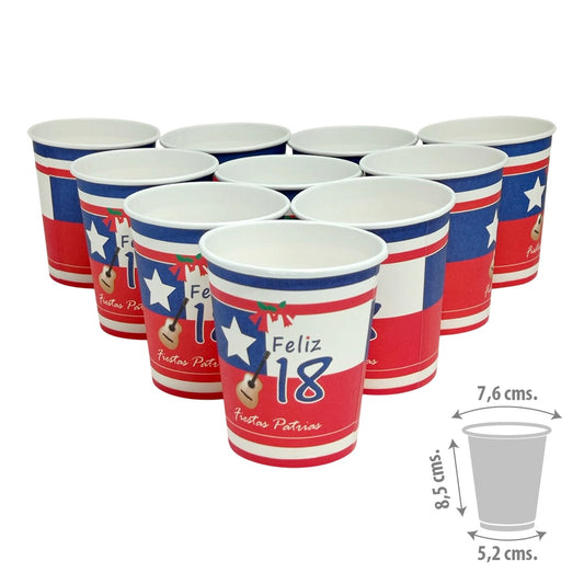 Vasos 9 Oz Polipapelimpreso F. Patrias X 10