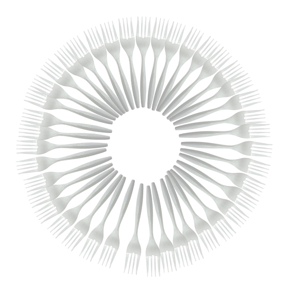 Tenedor Eco Plastico X 50 Blanco