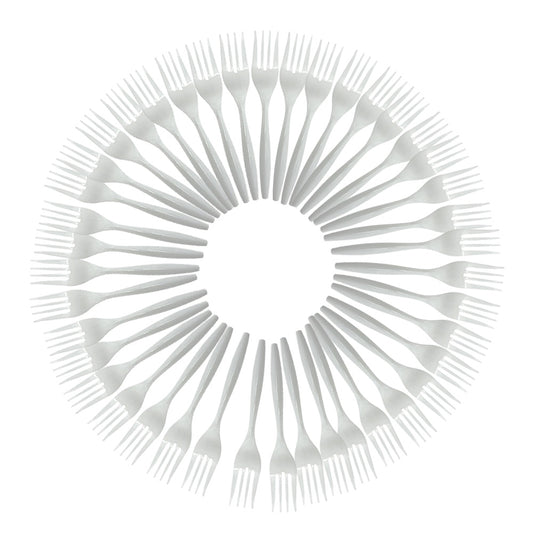 Tenedor Eco Plastico X 50 Blanco