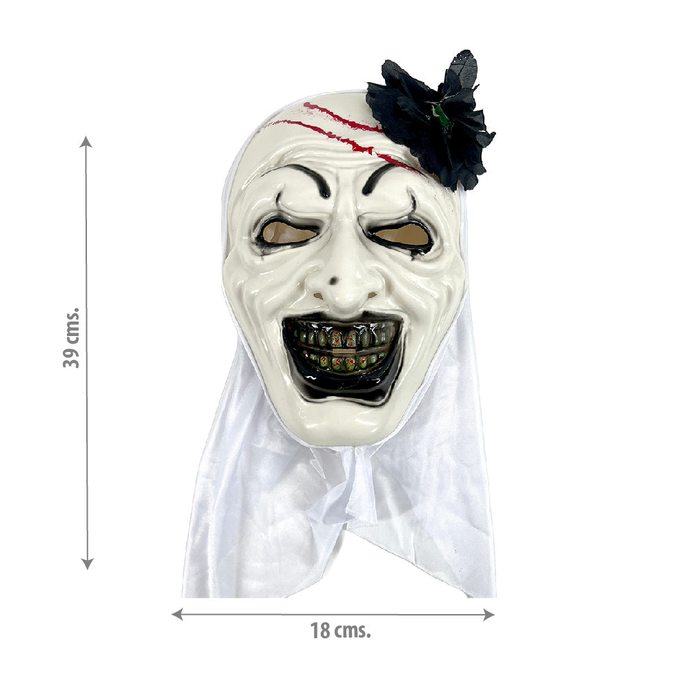 Máscara Plástica Payaso con Flor