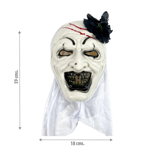Máscara Plástica Payaso con Flor