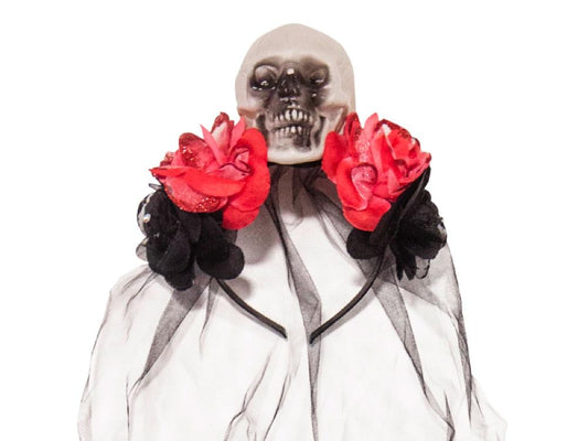 Cintillo Calavera Flores Premium - Airy - Carnaval Online