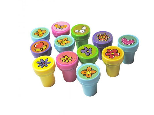 Timbres Flores X 12 - Glam - Carnaval Online