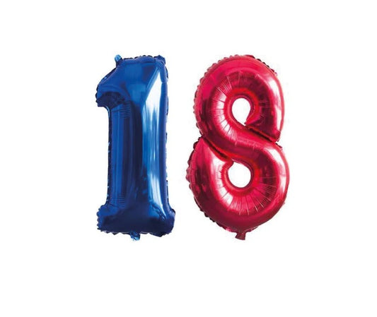 Globo Foil Número 1 Y 8 - 70Cm