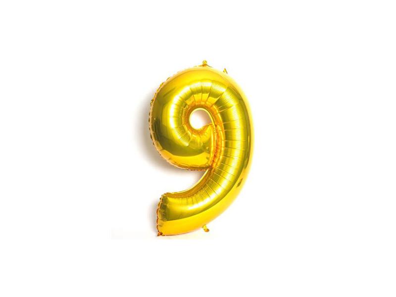 Globo Foil 70 Cm Dorado 9 - Airy - Carnaval Online