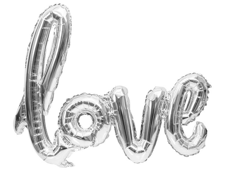 Globo Foil Love Plateado - Airy - Carnaval Online