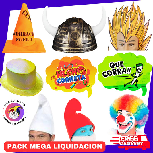 MEGA LIQUIDACION PACK 280 PRODUCTOS COTILLON