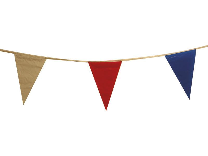 Banderin Chile Triangulo Colores - Cotillon Spa - Carnaval Online