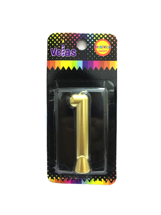 VELA NUMERAL DORADA N 1 X1 UNI - Don Cotillon
