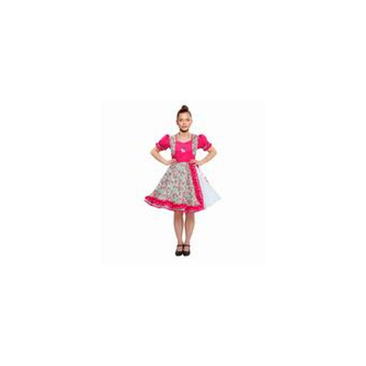 Vestido Huasa Chinita Floreado Fucsia S | Don Cotillon