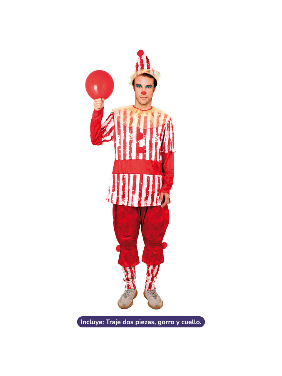 Traje Payaso Loco L - Don Cotillon