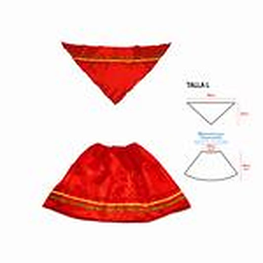Traje Nortino Mujer Rojo 10-12 X1Uni