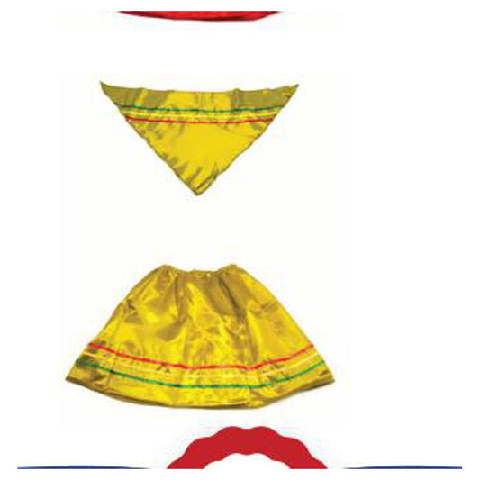 Traje Nortino Mujer Amarillo 9-10 X1Uni