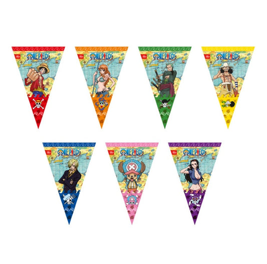 BANDERIN TRIANGULAR PAPEL 2M ONE PIECE X1UNI