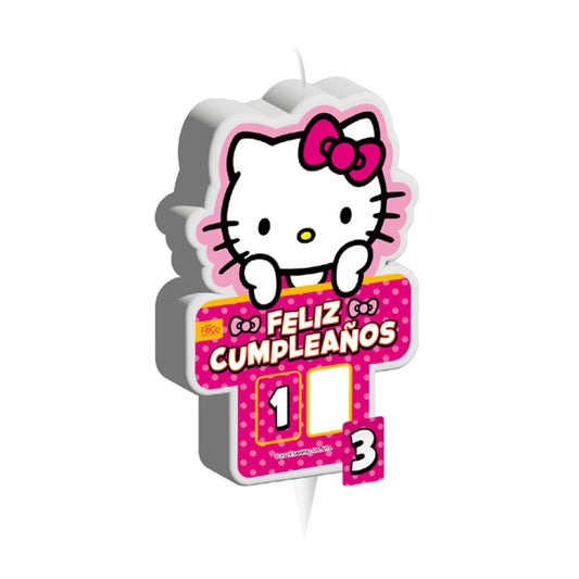 VELA 2D ADESIVO HELLO KITTY X1UNI