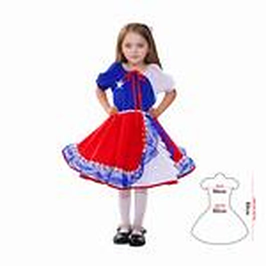 Vestido Huasa Chinita Bandera 3-4