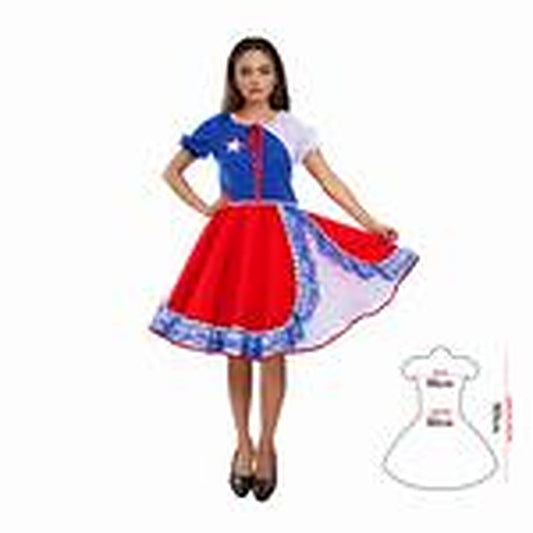 Vestido Huasa Chinita Bandera S