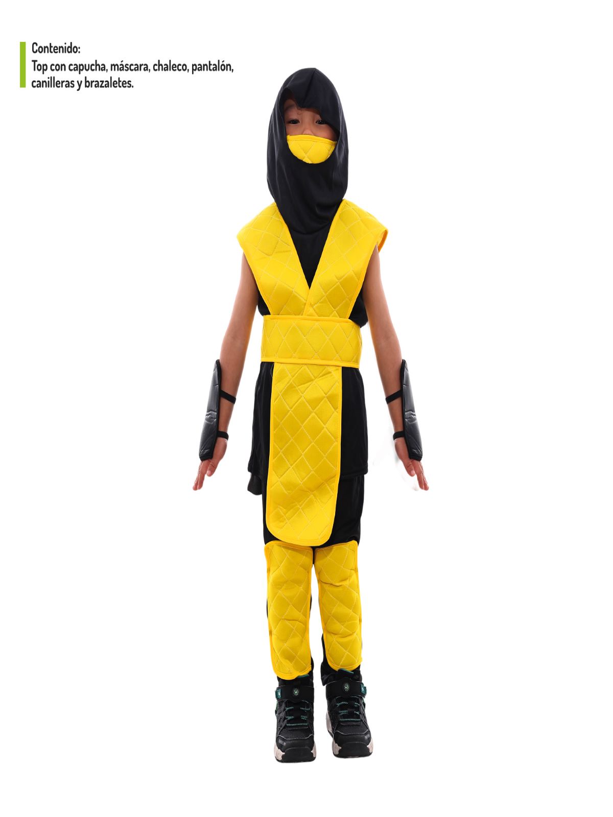 Traje Ninja Amarillo 5-6 - Don Cotillon