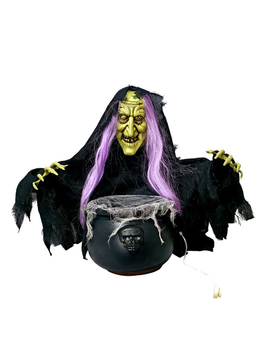 Bruja Con Caldera Animatronics 50Cm X1Uni - Don Cotillon