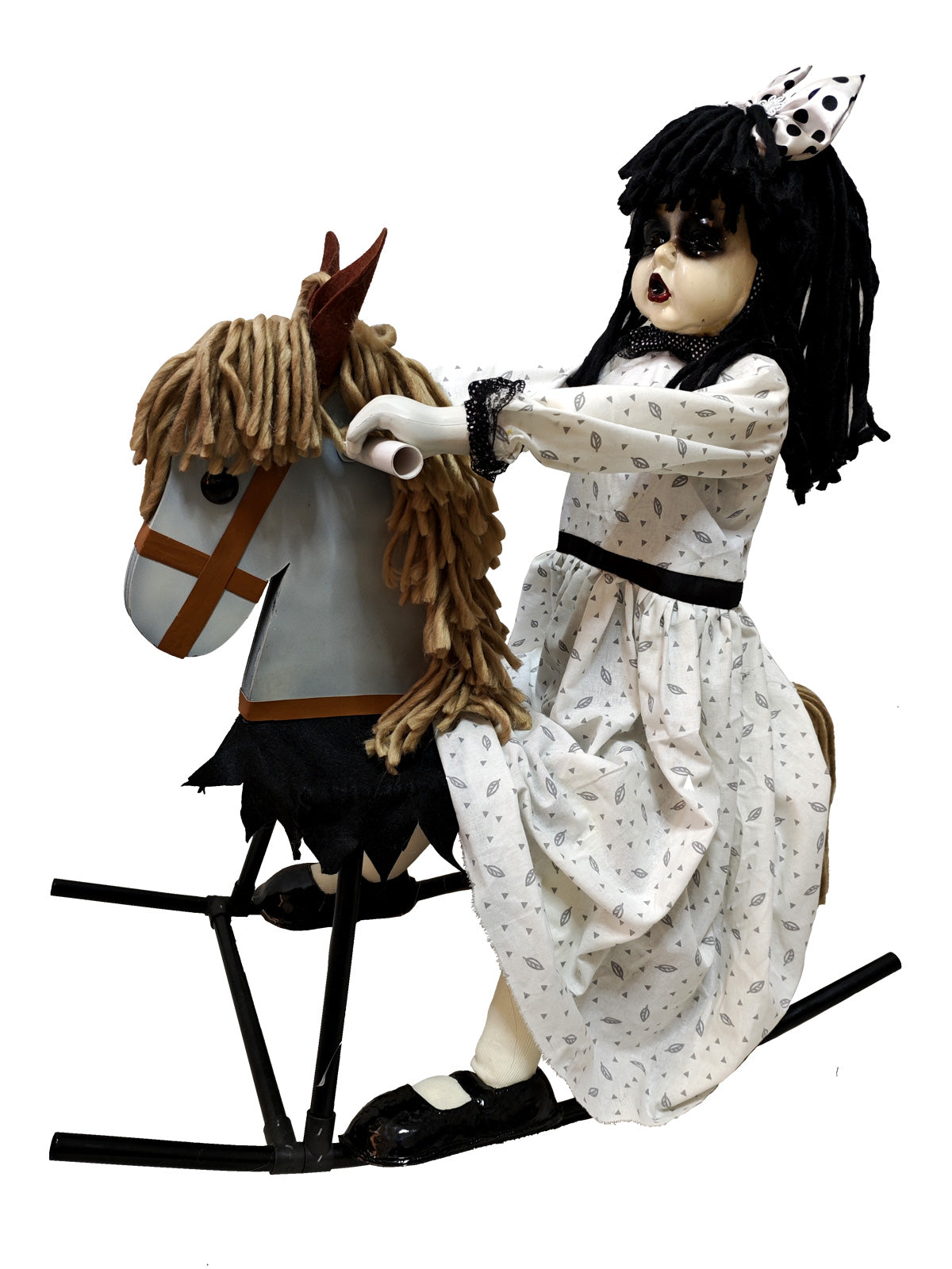 Muñeca En Caballo Mecedor Animatronics 72Cm X1Uni - Don Cotillon