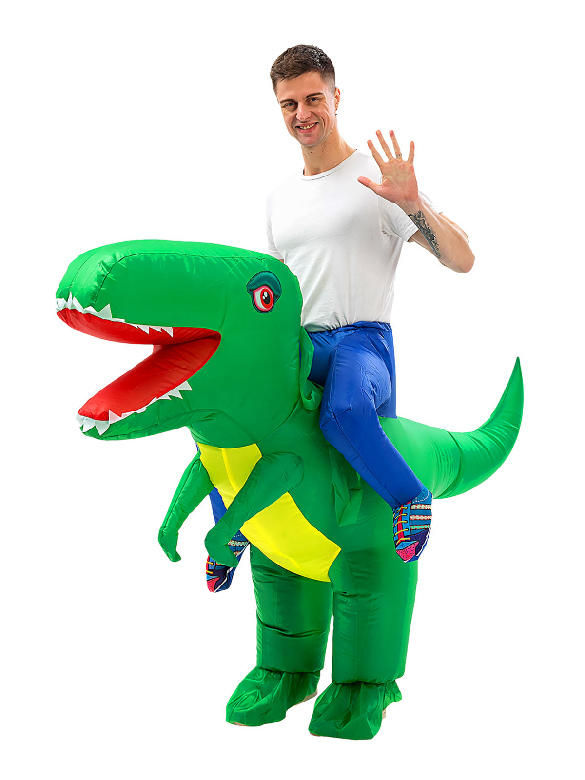 Traje Adulto Inflable Dino Ride 160-190Cm X1Uni - Don Cotillon