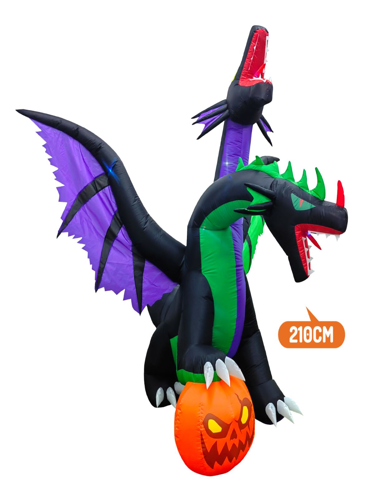 Deco Dragon Inflable Led 210Cm - Don Cotillon
