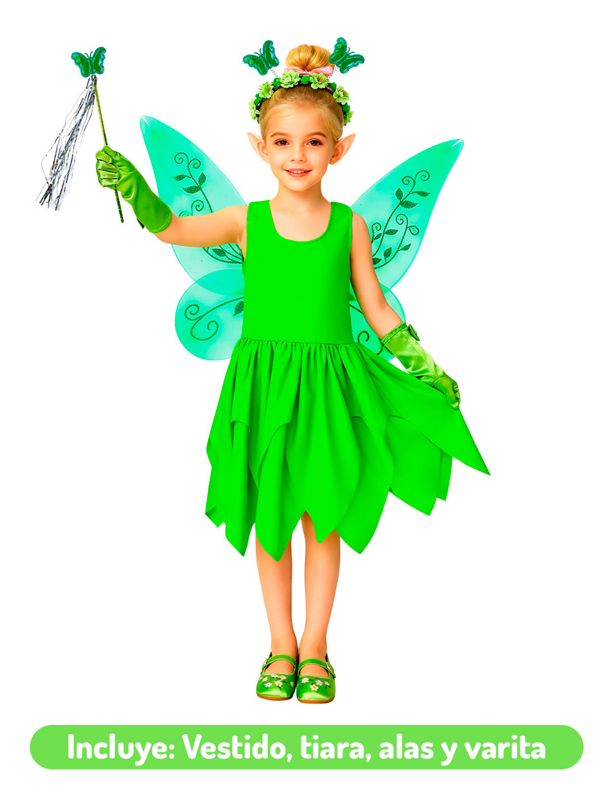 Traje Hada Verde 5-6 - Don Cotillon