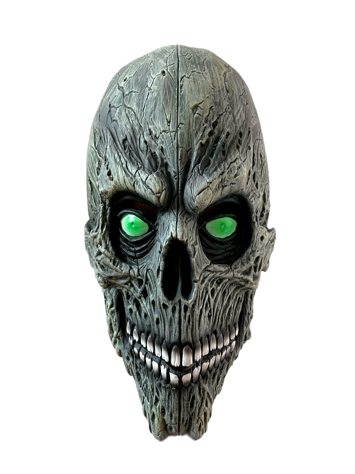 Máscara Látex Calavera Verde - Don Cotillón