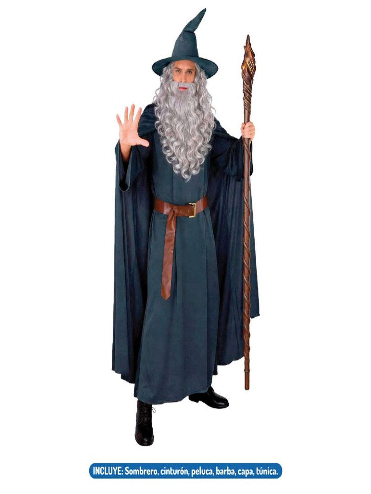 Traje Hechicero Gris 10-12 - Don Cotillón