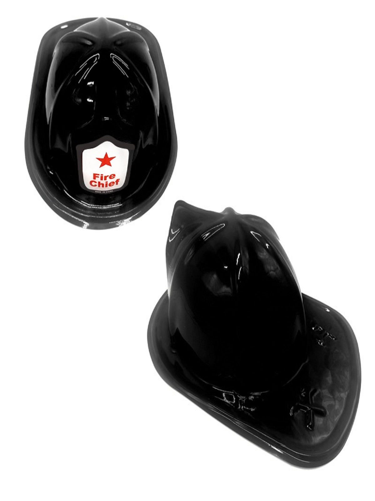 Sombrero Plástico Bombero Negro - Don Cotillón